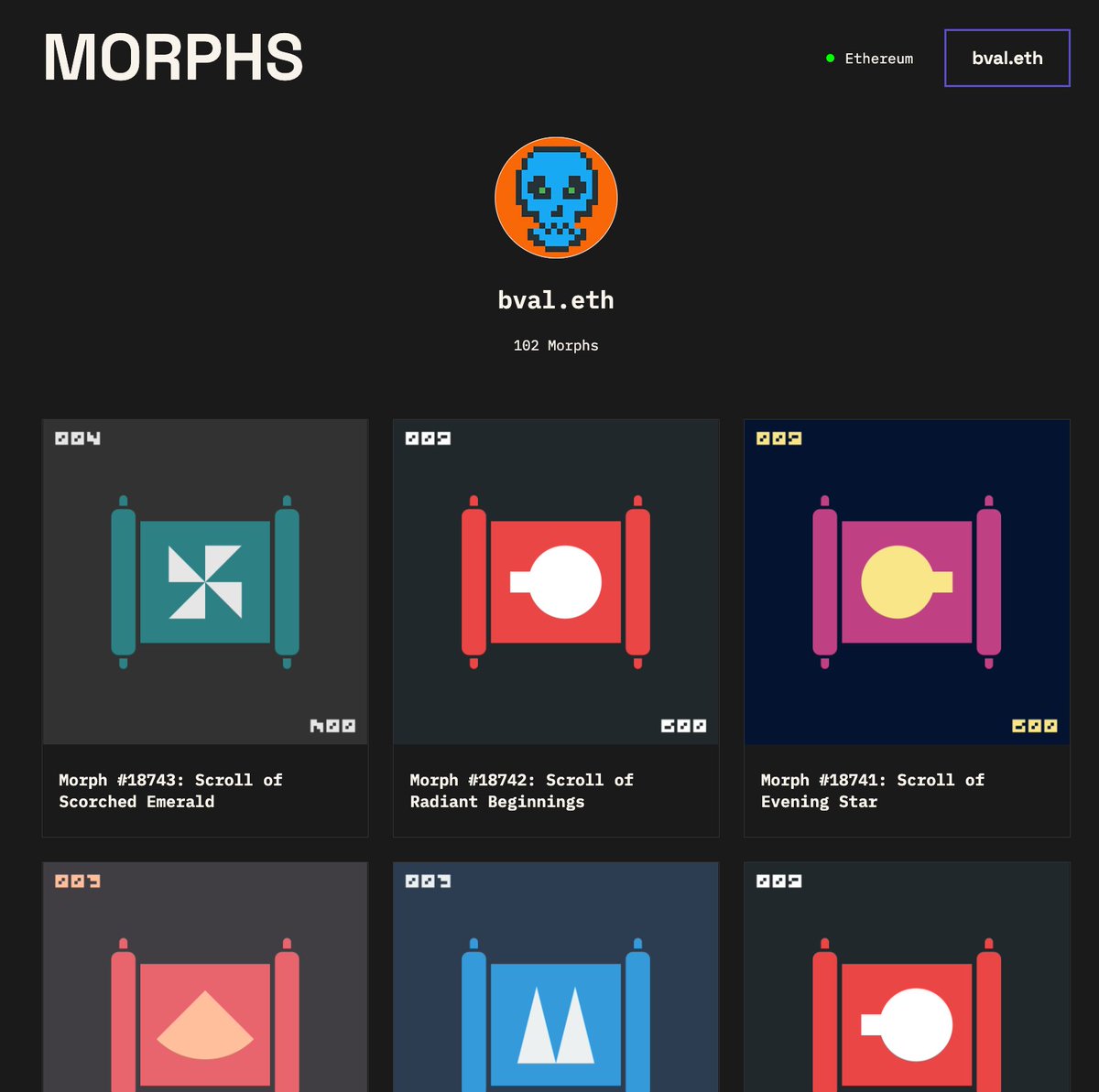 bvalosek's tweet photo. morphs portal droppn this week https://t.co/agreG0xVxQ