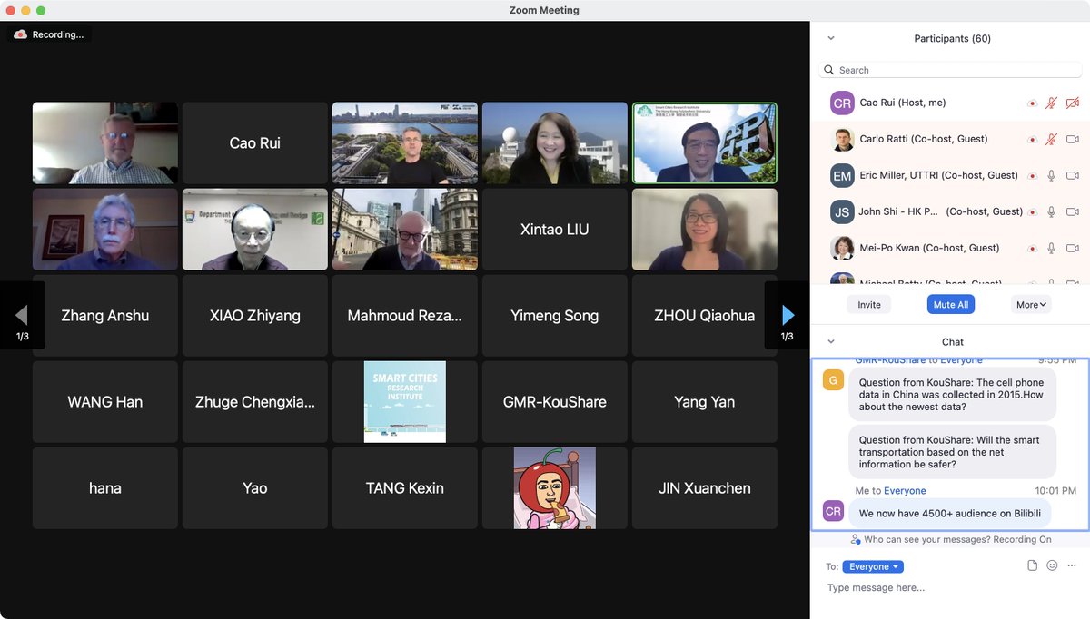 John_Shi_PolyU's tweet photo. Last night at 9pm, we held a webinar on the topic of Urban Informatics. The nearly two-hour live broadcast attracted 175,000 audiences. We thank you for your interest in Urban Informatics and hope you will continue to support the development of the journal Urban Informatics. https://t.co/Jcs4C0F29F