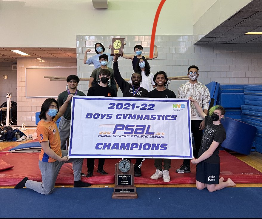 StuyNY's tweet photo. Congrats to @StuyNY Boys Gymnastics PSAL CHAMPIONS!! #stuypride #stuystrong #gymnastics https://t.co/5Bw5tFAnMo