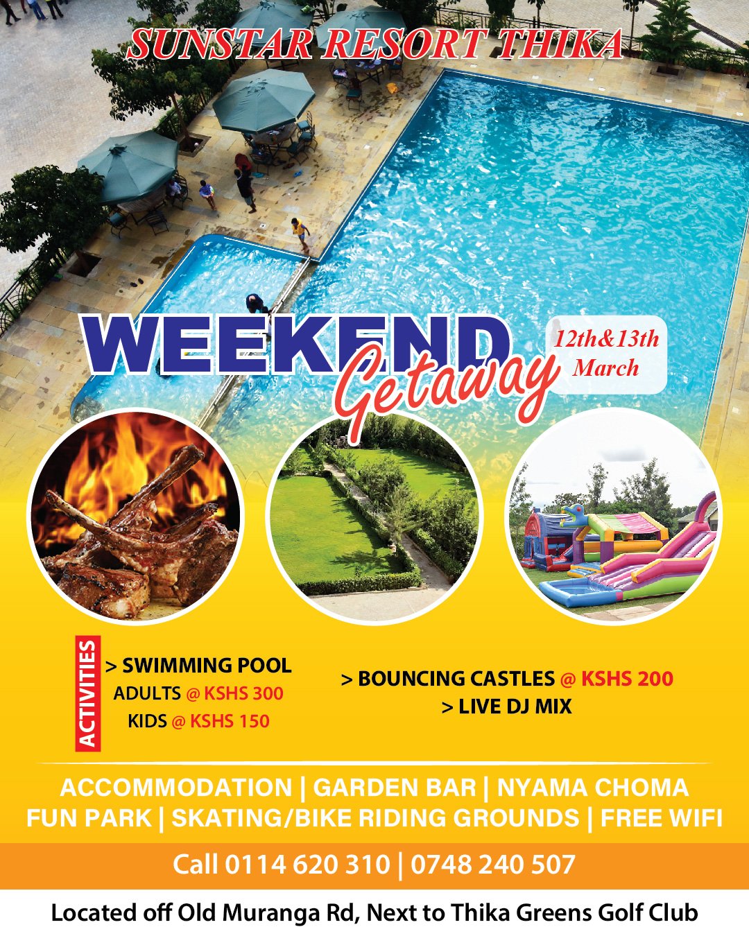 تويتر \ Sunstar Resort Thika على تويتر: "Looking for a place to kick back  &amp; relax this weekend? Check out Sunstar Resort Thika where you can  enjoy delicious lunch, refreshing beverages, &amp;