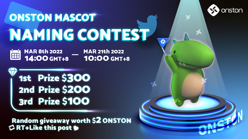 ONSTON Mascot naming &amp; participate event🥰

Give the awesome name for this mascot
Please write your idea in the reply part👀
Retweet and like our event, click on the name you like, and get rewards!

Before you write the idea, read the detail in ONSTON Medium!