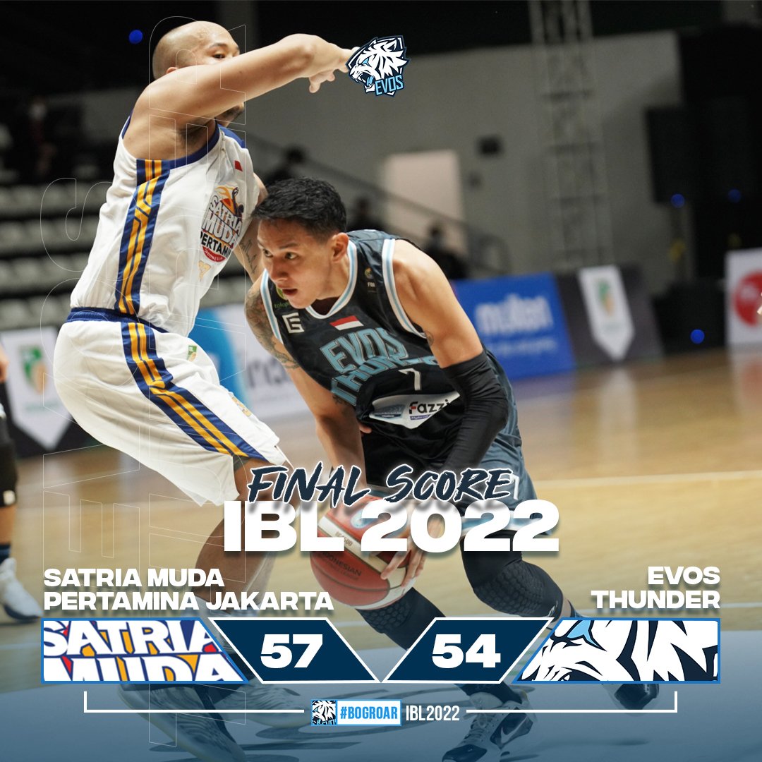 evosthunderid's tweet photo. What a great efforts, Thunder!!!!!!!⚡️⚡️⚡️
Melawan sang juara bertahan, tapi menampilkan permainan yang baik di lapangan.
Membawa ketertinggalan 3 poin, namun tim #BogRoar tampil membanggakan.
We believe #Thunder will always come better!
#EVOSThunder #BogRoar #IblIndonesia https://t.co/p0hGp5mLhw