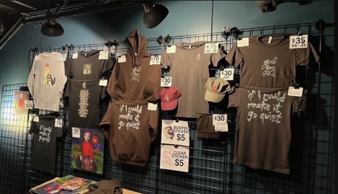 ahahahahhha0's tweet photo. MERCH @ girl in reds show tn in Atlanta ! #Atlanta #girlinred #lgbtq #ificouldmakeitgoquiet https://t.co/aaJ2xVA6oL