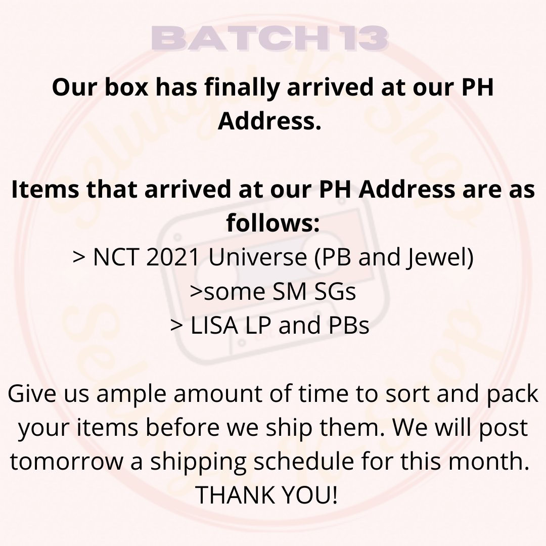 selukyukshop's tweet photo. #SLKUpdates: Batch 13 Box Arrival
The box for Batch 13 has finally arrived! Please give us enough time to pack your items and ship them. Shipping sched will be posted tomorrow.
Arrival notices will be sent within the day ๐
Thank you so much ๐ https://t.co/Z8R3Iw26xx