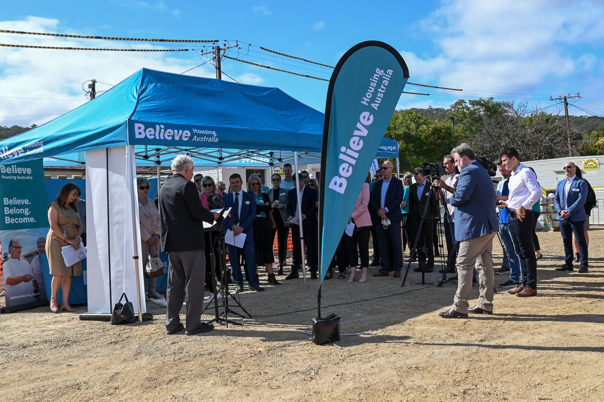 Believe_au's tweet photo. Today, we renamed our housing company, Believe Housing Australia, announced a $100M investment in social &amp; affordable housing over the next 10 years, and kicked off construction at our Panorama development which will deliver 23 affordable rentals ready for a move-in date of 2023. https://t.co/zEDkJhCeFx