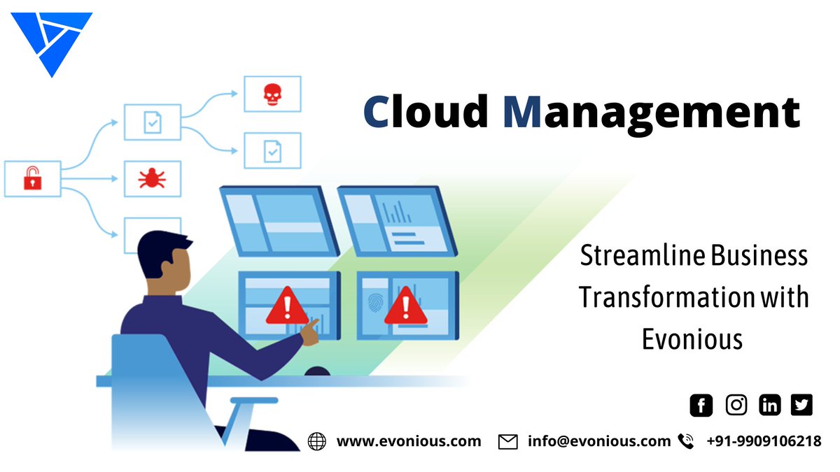 EvoniousI's tweet photo. Streamline business transformation with Evonious cloud management products, 
available on-premises and in the cloud.
Get in touch: info@evonious.com https://t.co/If1Pa6MG6a
#softwaredevelopment #it #software #ucaas #business #networking #smallbusiness #tech #cloudtechnology #SaaS https://t.co/lUdzTx4iqt