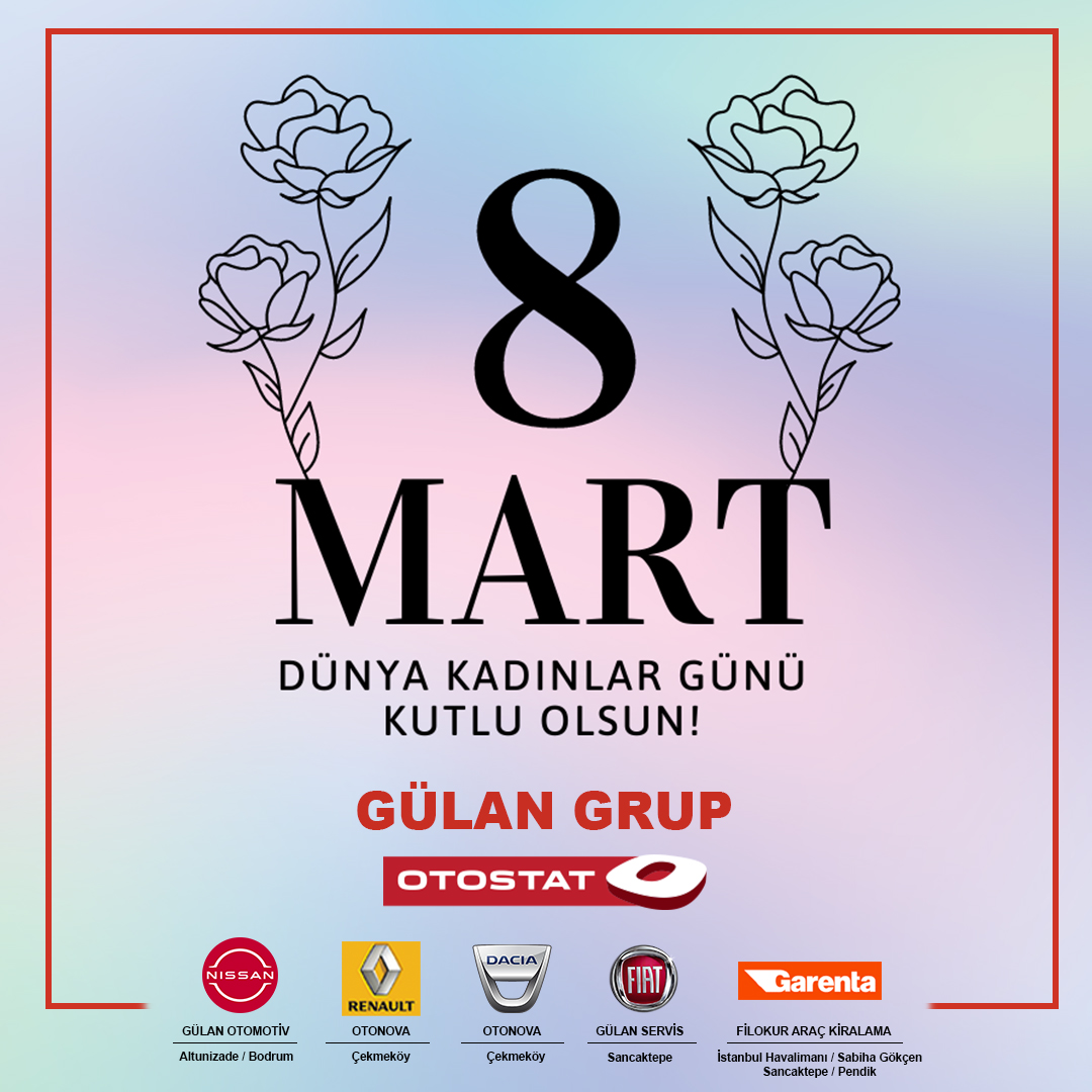 Hayatın her alanında emekleriyle değer yaratan, çalışan, üreten ve hayal eden kadınların 8 Mart Dünya Kadınlar Günü’nü kutluyoruz!
gulanfiat.com.tr - 444 6 873
Fiat Gülan - Farkınız Burada!
#Fiat #FiatTürkiye #Tofaş #FiatGülan #sancaktepe #8mart #dünyakadınlargünü