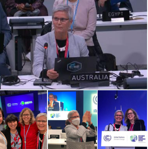 This year’s UN International Women's Day theme is ‘#ChangingClimates: Gender Equality today for a sustainable tomorrow’. <a href="/dfat/">Department of Foreign Affairs and Trade 🇦🇺</a> SA team member Kate Hancock is 🇦🇺's lead negotiator on international carbon markets at UN climate change negotiations. On #IWD2022 we👏 her amazing work.