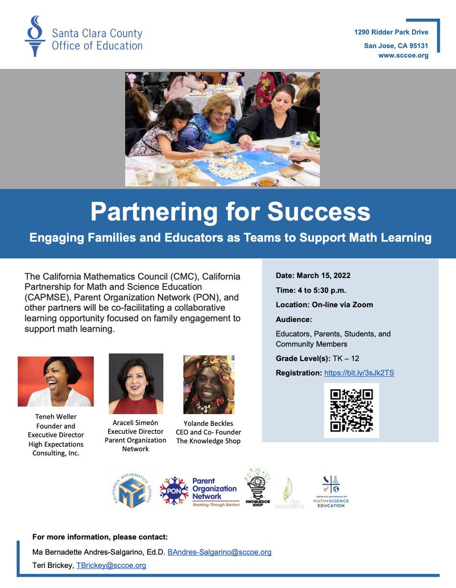 Ma Bernadette Salgarino, NBCT (@salg274) on Twitter photo Join us for collaborative learning on March 15 with <a href="/ParentOrgNetwrk/">Parent Organization Network</a> and <a href="/CAMathCouncil/">CMC - CA MathCouncil</a> @CCSESA <a href="/ctaIPD/">CTA Instruction & Professional Development</a> <a href="/ilceducators/">Instructional Leadership Corps</a> <a href="/capmse/">capmse</a> partners. Registration: bit.ly/3sJk2TS Join us for collaborative learning on March 15 with <a href="/ParentOrgNetwrk/">Parent Organization Network</a> and <a href="/CAMathCouncil/">CMC - CA MathCouncil</a> @CCSESA <a href="/ctaIPD/">CTA Instruction & Professional Development</a> <a href="/ilceducators/">Instructional Leadership Corps</a> <a href="/capmse/">capmse</a> partners. Registration: bit.ly/3sJk2TS