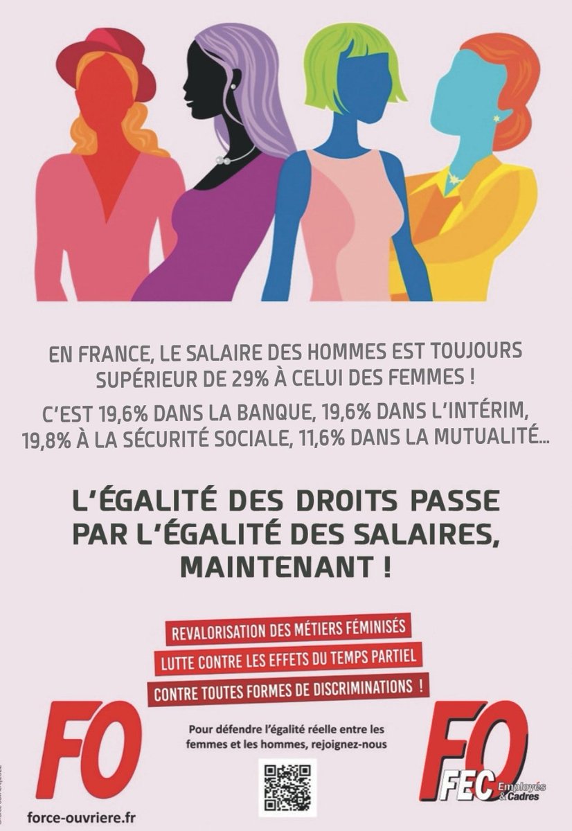 FECFO's tweet photo. Le 8 mars c'est la journée internationale des femmes.
Revendiquons ensemble l'égalité... maintenant !
#FO #FECFO @uniglobalunion @uni_equal @CHoffmanUNI @ORoethig @FObanques @FoBNPParibas @force_ouvriere @UNI_Europa @uni_youth @UNI_PM @etuc_ces @force_ouvriere https://t.co/1UjDZBvVq2