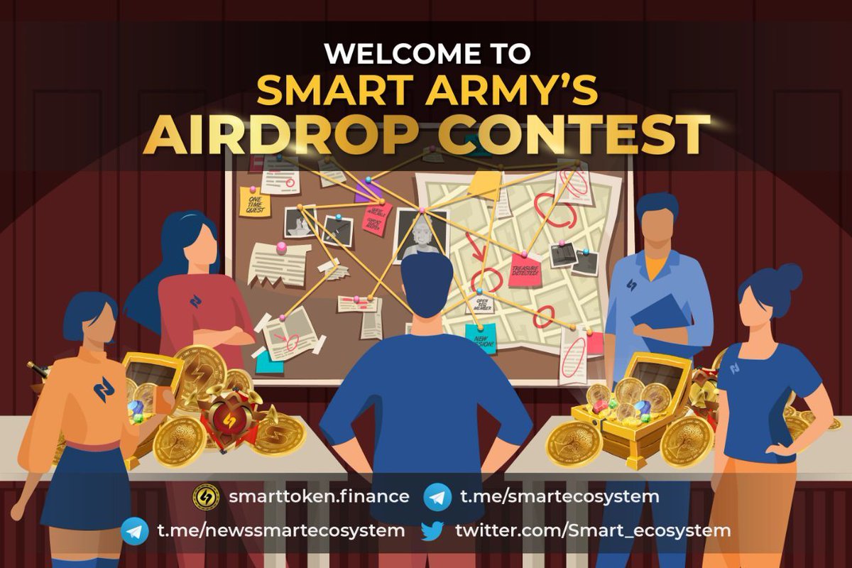 Airdrop Smart Ecosystem IS LIVE

💰 Value : 5 BNB  (For 3 winner) + 0.01 SMT/point (For all participant)

Join now ! t.me/smartecosystem

📅 End date : 20th March, 2020
📅 Distribution date : 1 week after airdrop end
#smartarmy #smt #smtc #smartecosystem #NFT #IDO #presale