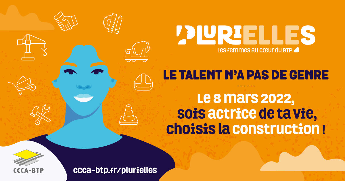 3CABTP's tweet photo. [#8mars]👷‍♀️ Le CCCA-BTP encourage la féminisation des métiers du #bâtiment et des #travauxpublics, auprès des #femmes et des acteurs du #BTP, à travers l’opération « Plurielles. Les femmes au cœur du BTP ».
Découvrez l’opération ➡https://t.co/hBvKVoITPk
#WomenCanBuild #Erasmus+ https://t.co/6Wha8fdhxo