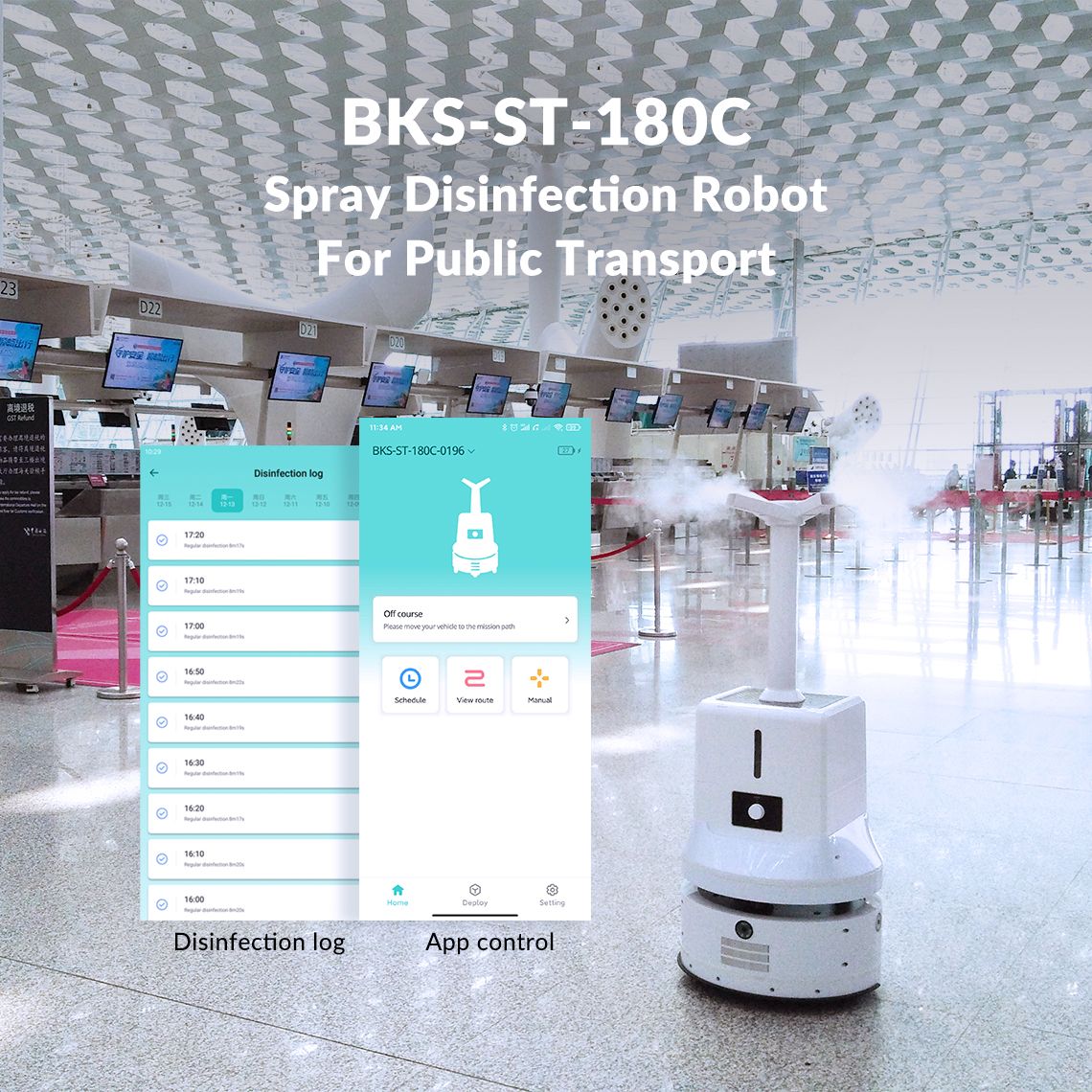 SamJia18's tweet image. Spray Disinfection Robot 180C as the Large Scene #DisinfectionRobot can set &quot;scheduled disinfection&quot; task &amp;amp;&quot; immediate disinfection &quot; task . #Disinfectionlog help everyone with tracking the actual disinfection area and disinfection frequency via remote control to assure