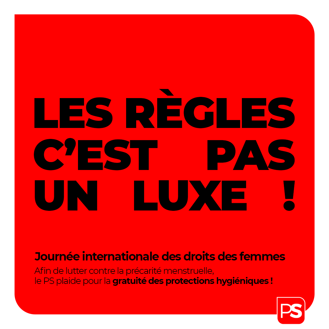 #8mars #Journéeinternationaledesdroitsdesfemmes
La #Wallonie lutte contre la précarité menstruelle, qui touche 3 femmes sur 10 ! 2,5 millions de protections périodiques seront mises à disposition de femmes en situation de précarité. Grâce à <a href="/christiemorreal/">Christie Morreale</a> 
#égalitéfemmehomme