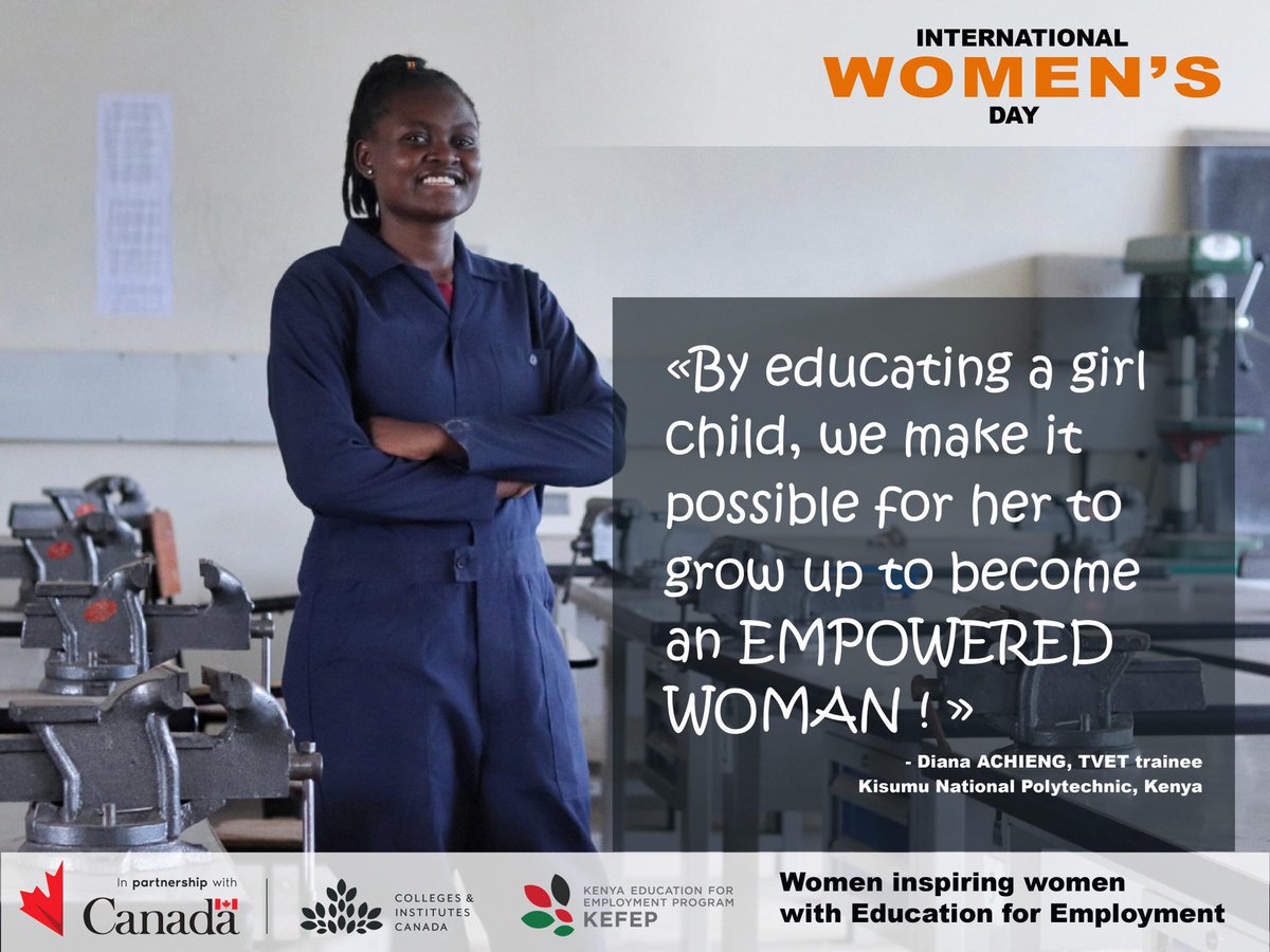CICan_Kenya's tweet image. Happy #InternationalWomensDay. Today we join the rest of the world in challenging the gender stereotypes &amp;amp; providing positive visibility, particularly to the females from the #TVET institutions working through our #CICanKenya projects
/1
#IWD2022 #BreakTheBias