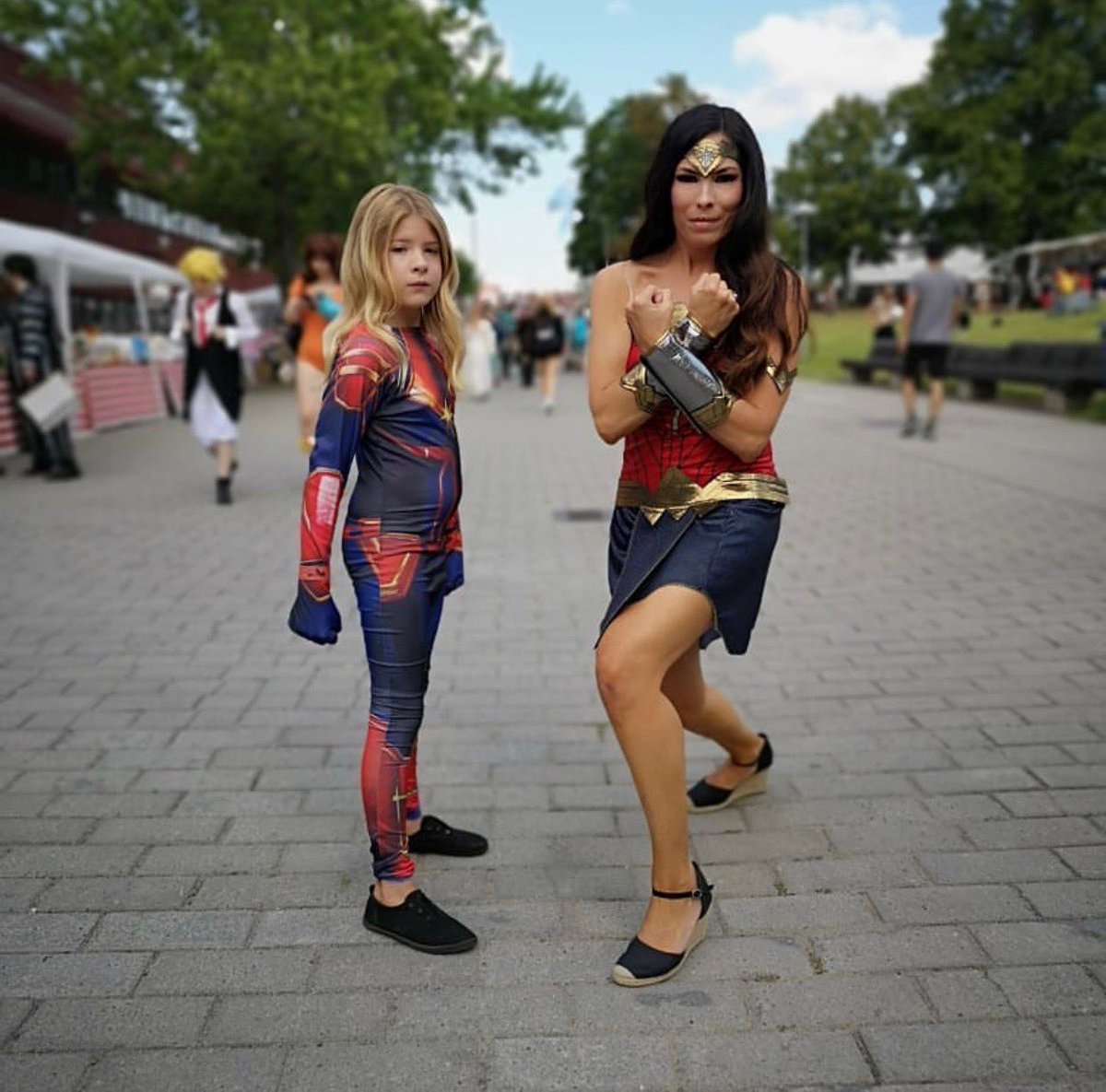 🦸‍♀️🦸‍♀️Celebrating #internationalwomensday 

Me &amp; my daughter as #WonderWoman &amp; #CaptainMarvel at Cosplay festival <a href="/narcon/">NärCon</a> in 2019

“Now I know, that only love can truly save the world. So I stay, I fight, and I give, for the world I know can be.”
—Wonder Woman

#närcon #superheroes