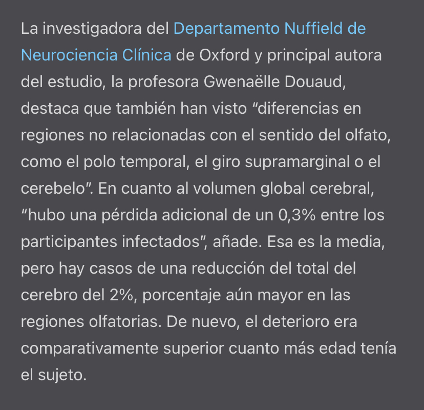 canal_salud's tweet photo. El #SARSCoV2 / #COVID19 produce una reducción de materia gris en el cerebro, incluso en casos de infección “leve”. https://t.co/lRKDqjuPPT https://t.co/oWZaV15edd