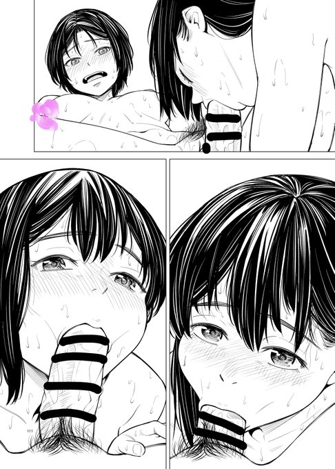 正面気味のフェラ顔初めて描いたかもしれん…超手こずった😅顔にパースつけないとらしくならないのね… 