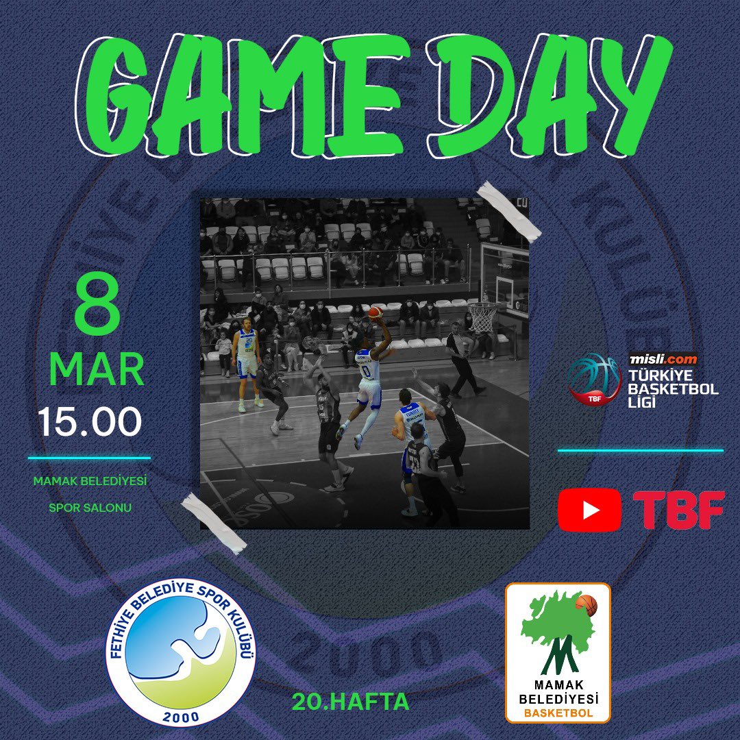 FethiyeBldSp's tweet photo. 🏆 @mislicom TBL
🆚 mamakbelediyebasketbol 
⏰15.00
📍 Mamak Belediyesi Spor Salonu
📡 Youtube / @tbf https://t.co/rpHIfZMwyf