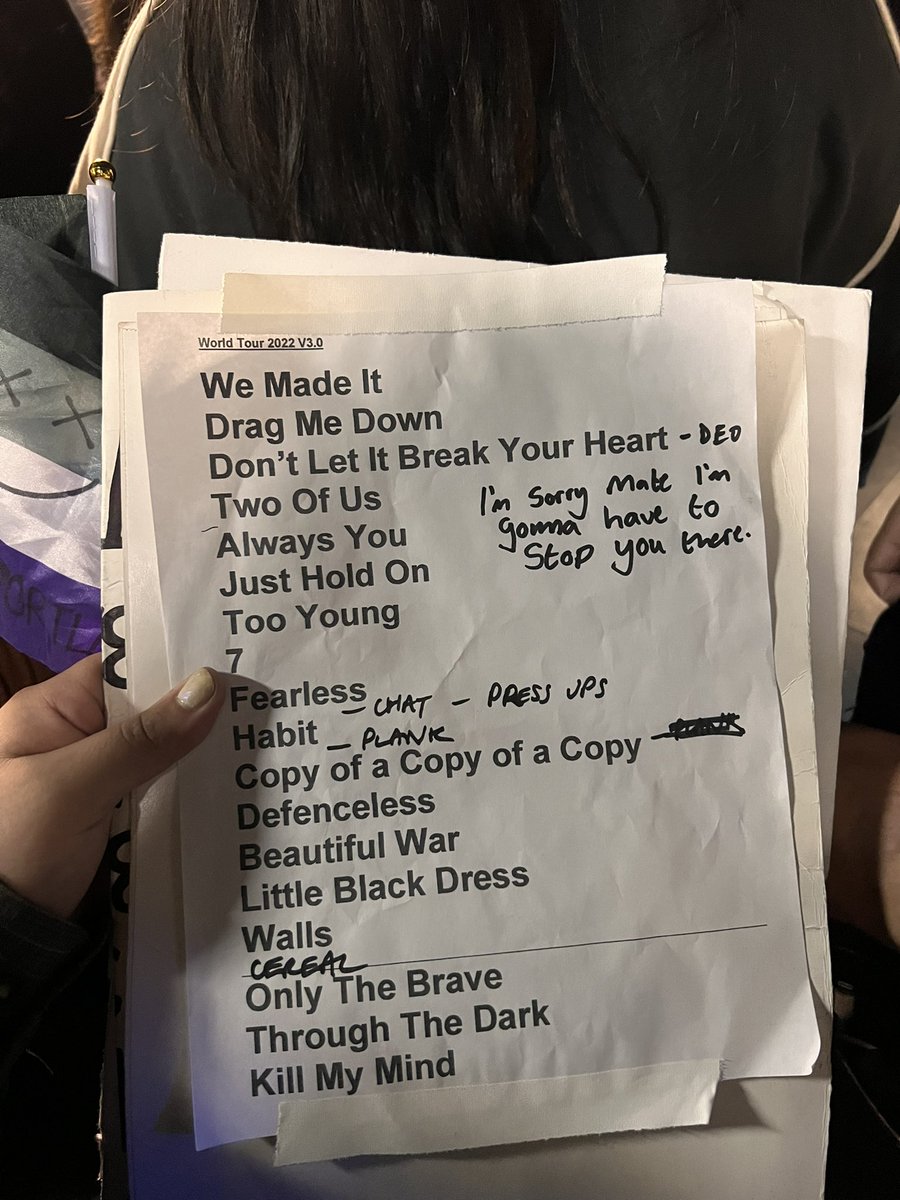 I GOT THE SETLIST!!!! #LTWTPortland #LTWTPortland2