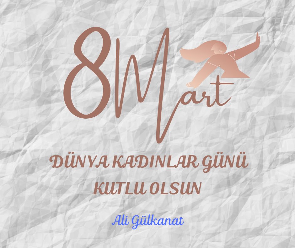 8 Mart Dünya Emekçi Kadınlar Günü kutlu olsun.
-
Ali GÜLKANAT
-
#aligülkanat #8mart #Kadınlarguenuekutluolsun