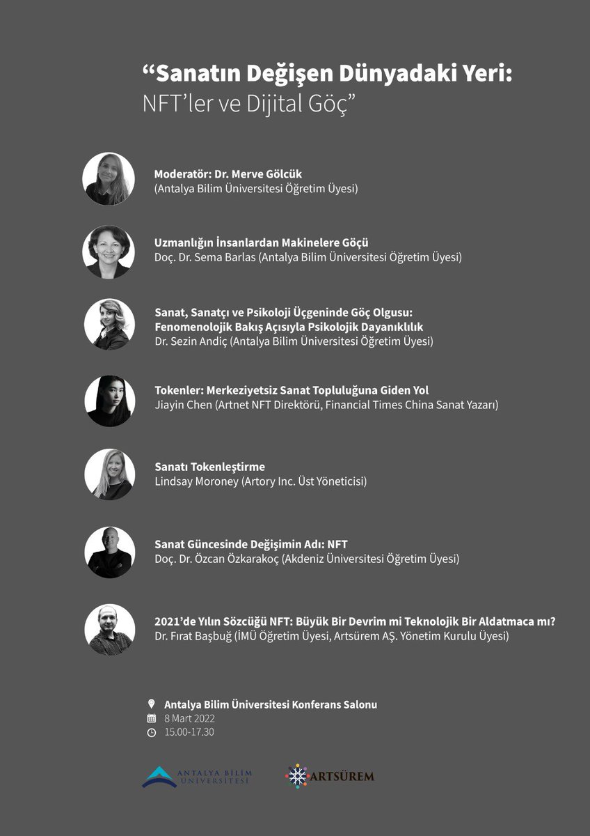 Bugün Artsürem işbirliği ve Antalya Bilim Üniversitesi evsahipliğinde harika bir panelimiz olacak. #artsürem  #abüpsikoloji #nesnepsikoloji