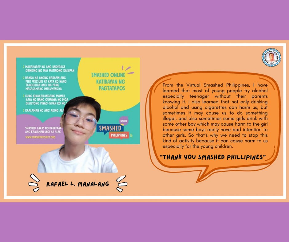 SmashedPH's tweet photo. Tingnan ang ilan sa mga gawa ng mga estudyante mula sa Ramon Magsaysay High School kung saan binahagi nila ang kanilang mga natutunan mula sa Smashed Online experience nila.

Visit https://t.co/98c8NepEQ3 for more information #SmashedPH #IAmSmashing https://t.co/TNRQtA6Kni