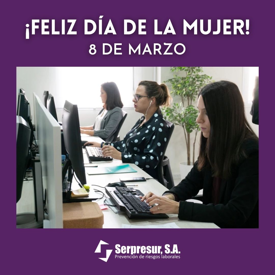 Desde Serpresur celebramos el “Día Internacional de la Mujer”💁🏻‍♀️♀️ reconociendo la lucha en la historia. Felicitamos especialmente a nuestro equipo de técnicas superiores en Prevención de Riesgos Laborales el cual está formado íntegramente por mujeres.

#8demarzo #diadelamujer