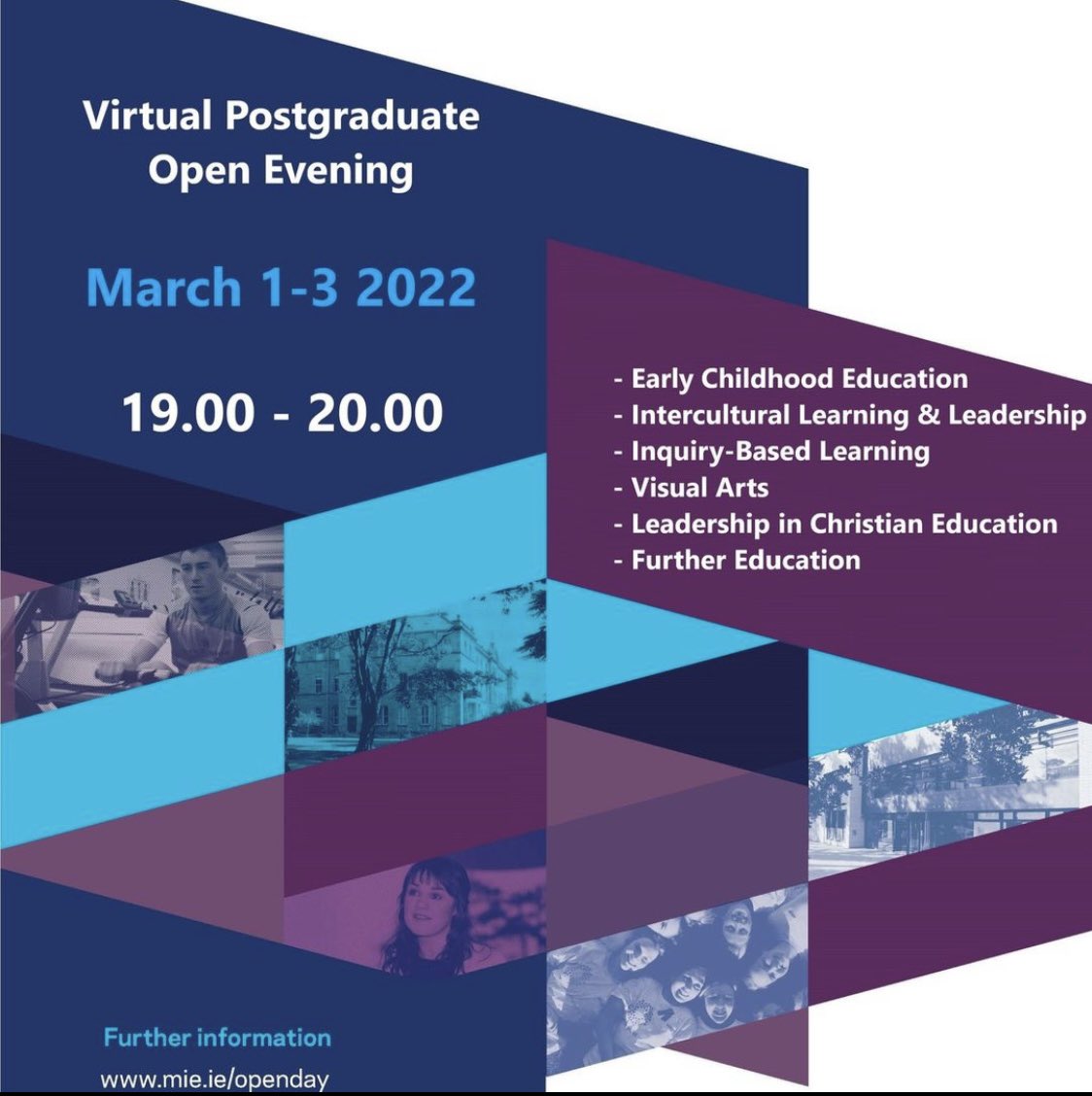 AimieBrennan's tweet photo. Applications NOW OPEN for Master in Education Studies programmes @MarinoInstitute 

📆Deadline: 16 May 2022
🔗Info: https://t.co/s8xHwksJtY
📝 Apply: https://t.co/5kiZAZWMIC 
📧 Contact: admissions@mie.ie 

#IBL #ECE #Intercultural #ChristianEd #VisualArts #postgrad https://t.co/hh1n4jkL9R