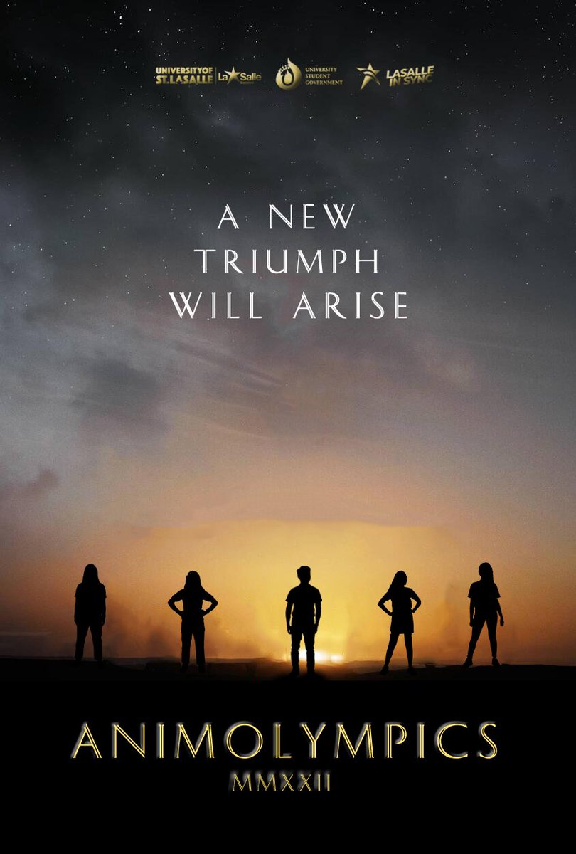 usls_usg's tweet photo. A new triumph will arise - a commencement we have all been waiting for. 🏆

Be on the lookout for this week’s revelations. 💫

#AnimolympicsMMXXII
#LaSalleInSync

Publicity Material by: John Patrick Sinogbuhan https://t.co/qFRv2zSeBG