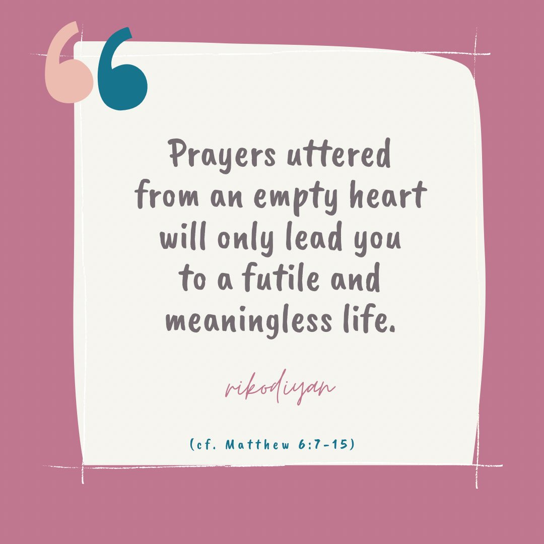 rikodiyan's tweet photo. Tuesday of the 1st Week of Lent
Jesus said to his disciples: “In praying, do not babble like the pagans, who think that they will be heard because of their many words.” — Matthew 6:7
#RandomlyRikorded
#DailyGospelThoughts https://t.co/vk5ofvfaah