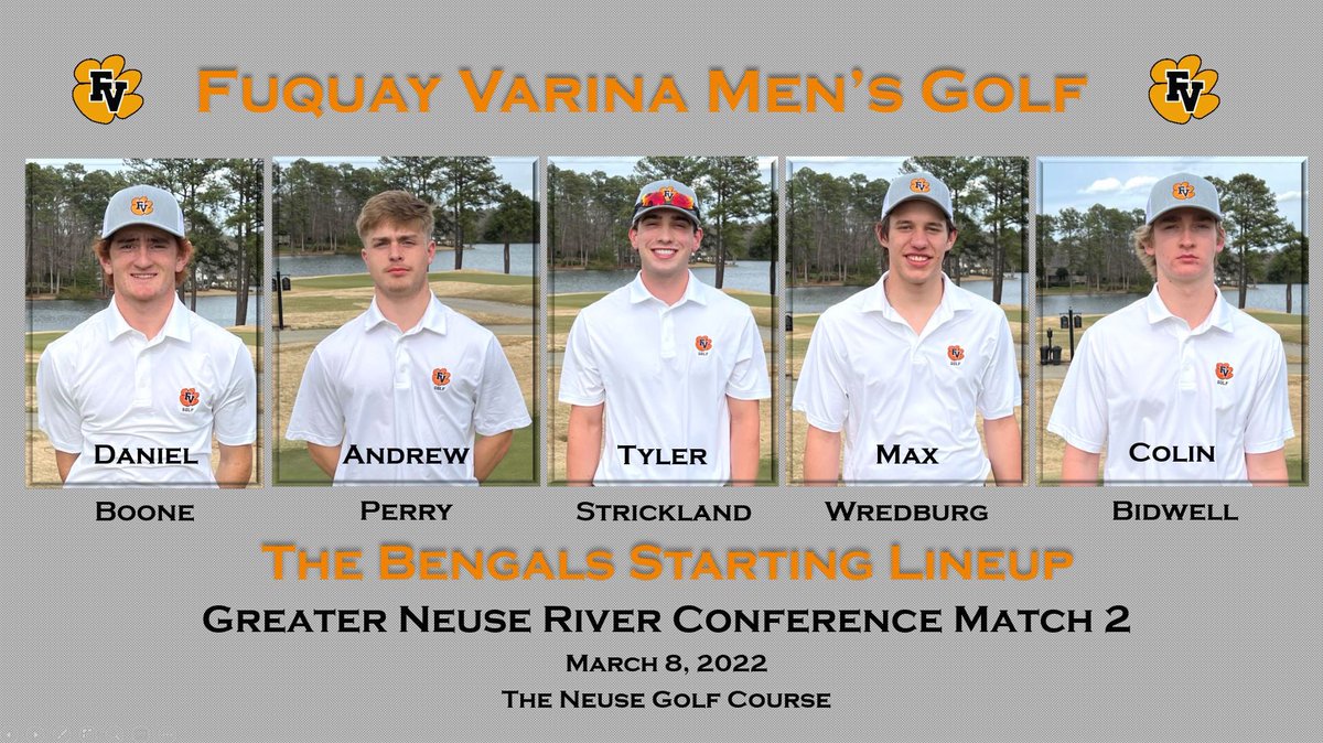 FVHSMensGolf's tweet photo. Game Day!!  Let’s make it 2-0!!! Roll Bengals! 💪🐅💪 https://t.co/pZtIU0s7JB