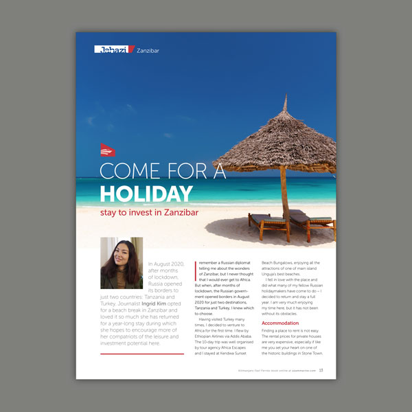jahazi_magazine's tweet photo. Jahazi magazine is out now. Award-winning nature reserve on @chumbeisland sets example of world-leading eco-tourism, journalist Ingrid Kim on why a holiday to Zanzibar turned into an investment, discover your next adventure @UnzipTanzania. Read it now: https://t.co/BoNGtIQ8vF https://t.co/YBKypOdjBR