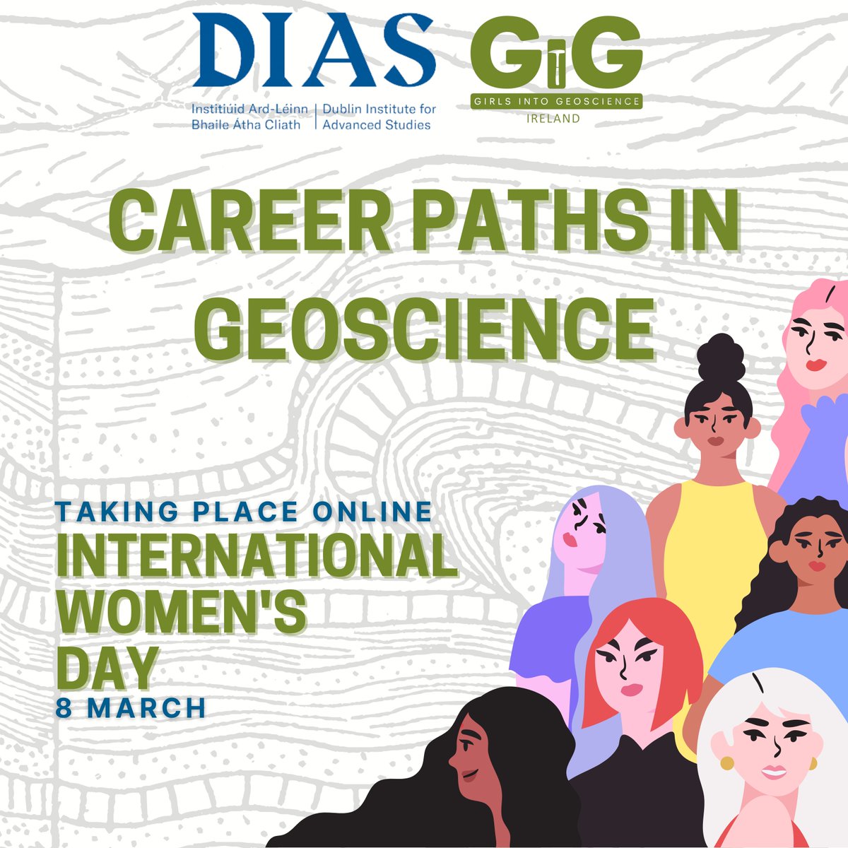 iCRAGcentre's tweet photo. Today for #IWD iCRAG members @ElspethSinclair @Haleh89283672 will be speaking at 4pm on career paths in geoscience with @dias_geophysics and @GirlsintoGeo_ie. Register: https://t.co/ER4QSew6KT https://t.co/XKoDGKcryO