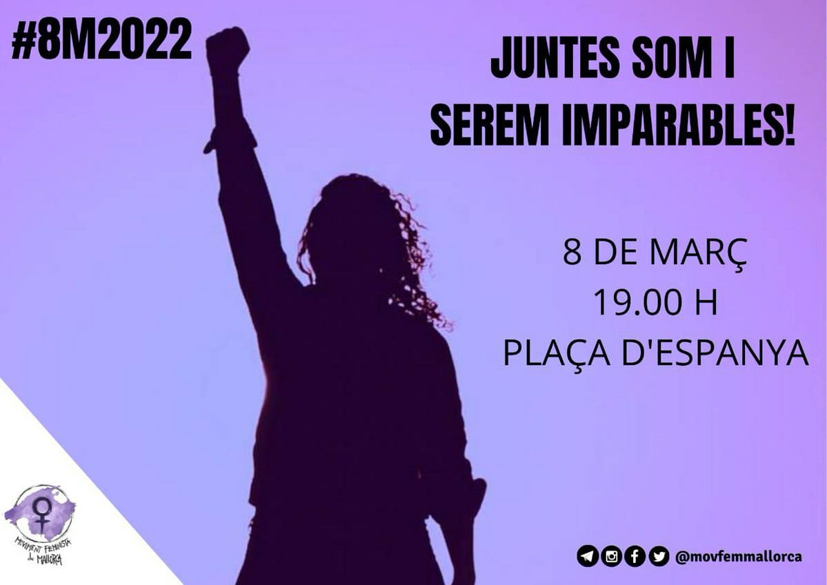 areadonaEUIB's tweet photo. Avui ens veiem als carrers companyes!!! ✊💜
#8Marzo2022 #ArribaLasQueLuchan #todasalascalles #8m https://t.co/8KYyfMTDaj
