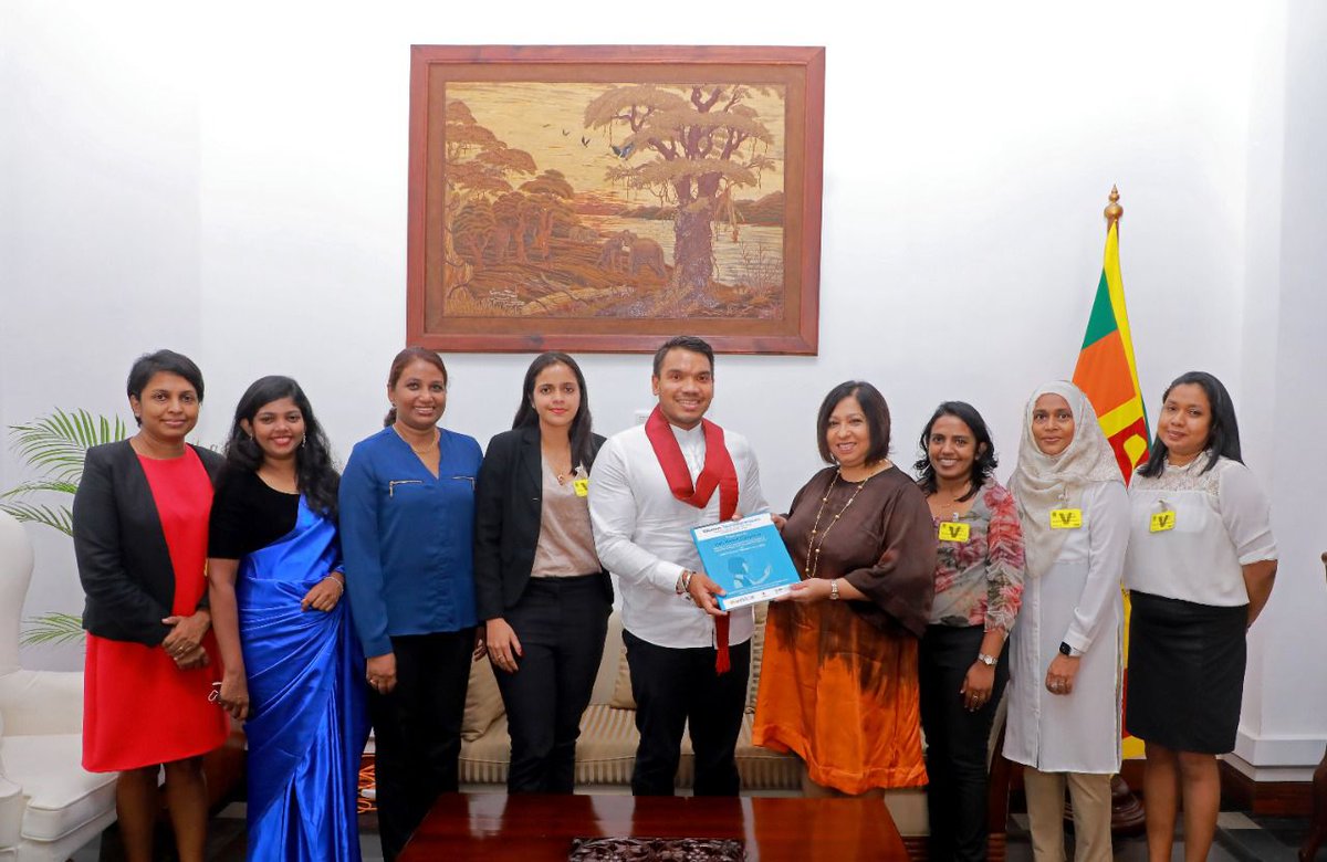 SLASSCOM's tweet photo. SLASSCOM Women Technopreneurs Forum met with Hon. Namal Rajapaksa, to present their report on The Landscape of Women Technology Entrepreneurs in Sri Lanka, that was done in collaboration with IFC. 
#SLASSCOM #SriLanka #lka #IWD2022 #wtechfest #WomenTechnopreneursForum #WTech https://t.co/FRuRw8FW3G