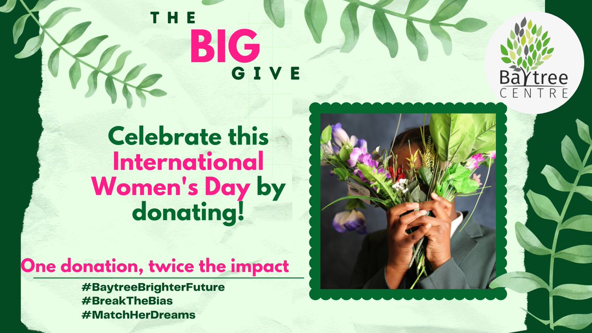 Happy #InternationalWomensDay! 🌷 Join us in working to improve the lives of women and girls.

Our match funded campaign is now LIVE ✨
 Every donation you make will be DOUBLED. Help #BreakTheBias by donating today! 💚

donate.thebiggive.org.uk/campaign/a0569…