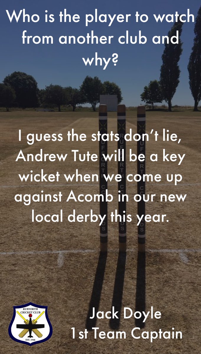 YPLNCricket's tweet photo. The final week of #CaptainsView now and we head to @RufforthCC (Rufforth Cricket Club) next and the view of Jack Doyle! https://t.co/bJfmJCft0i