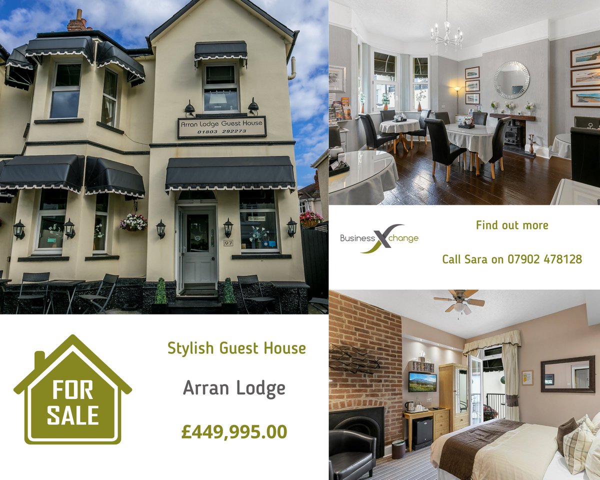 busxchange's tweet photo. FOR SALE #torquay 𝗔𝗿𝗿𝗮𝗻 𝗟𝗼𝗱𝗴𝗲 £𝟰𝟰𝟵,𝟵𝟵𝟱.𝟬𝟬

Stylish &amp; Modern Guest House, close to seafront and railway station. 

Interested?  𝗖𝗮𝗹𝗹 𝗦𝗮𝗿𝗮 𝗼𝗻 𝟬𝟳𝟵𝟬𝟮 𝟰𝟳𝟴𝟭𝟮𝟴 𝗥𝗲𝗳: 𝗕𝗨𝗦𝗫/𝟬𝟭𝟮𝟮𝟴

#commerical #business #torbay #englishriviera https://t.co/Ta9LAN1IQ0