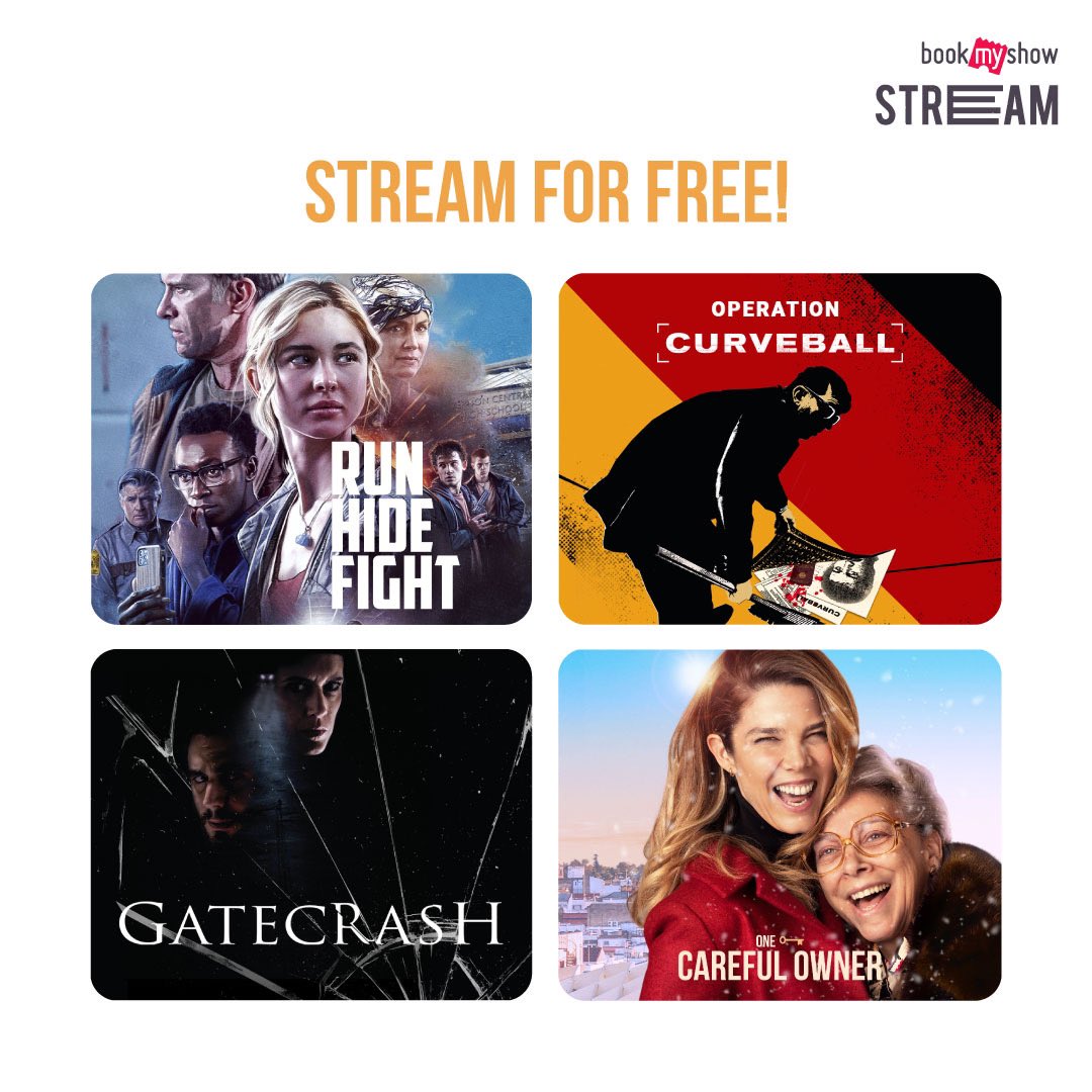 BmsStream's tweet photo. Sorting out your movie night with these free movies 👯♂️ #StreamingForFree on #BookMyShowStream available on #BookMyShow https://t.co/HOfDdlNP45