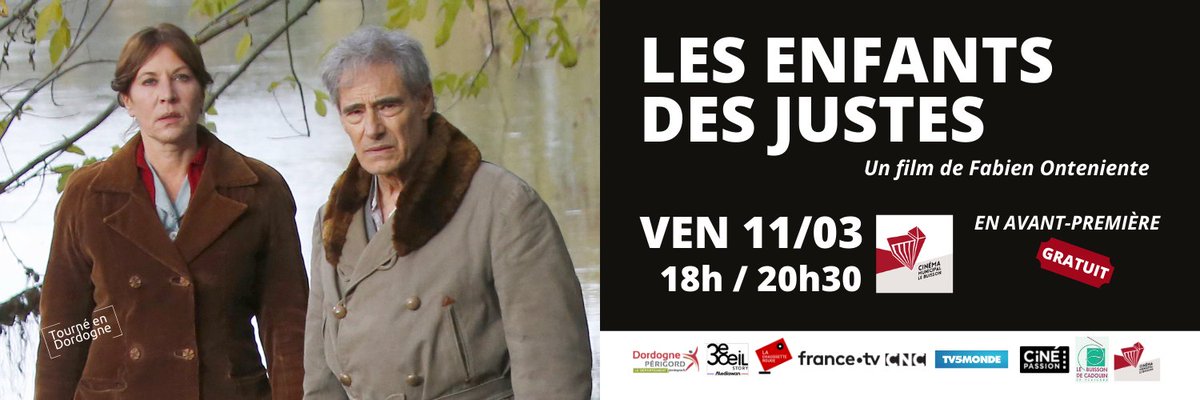 Nous aurons le plaisir de retrouver <a href="/onteniente_f/">Fabien Onteniente ✨✨</a> vendredi 11 mars en Dordogne, avec l'avant-première #LesEnfantsdesJustes au Cinema du Buisson! <a href="/cddordogne/">Dordogne-Périgord, le Département</a> @Bleu_Perigord 
#catourneendordogne #dordogneterredetournages