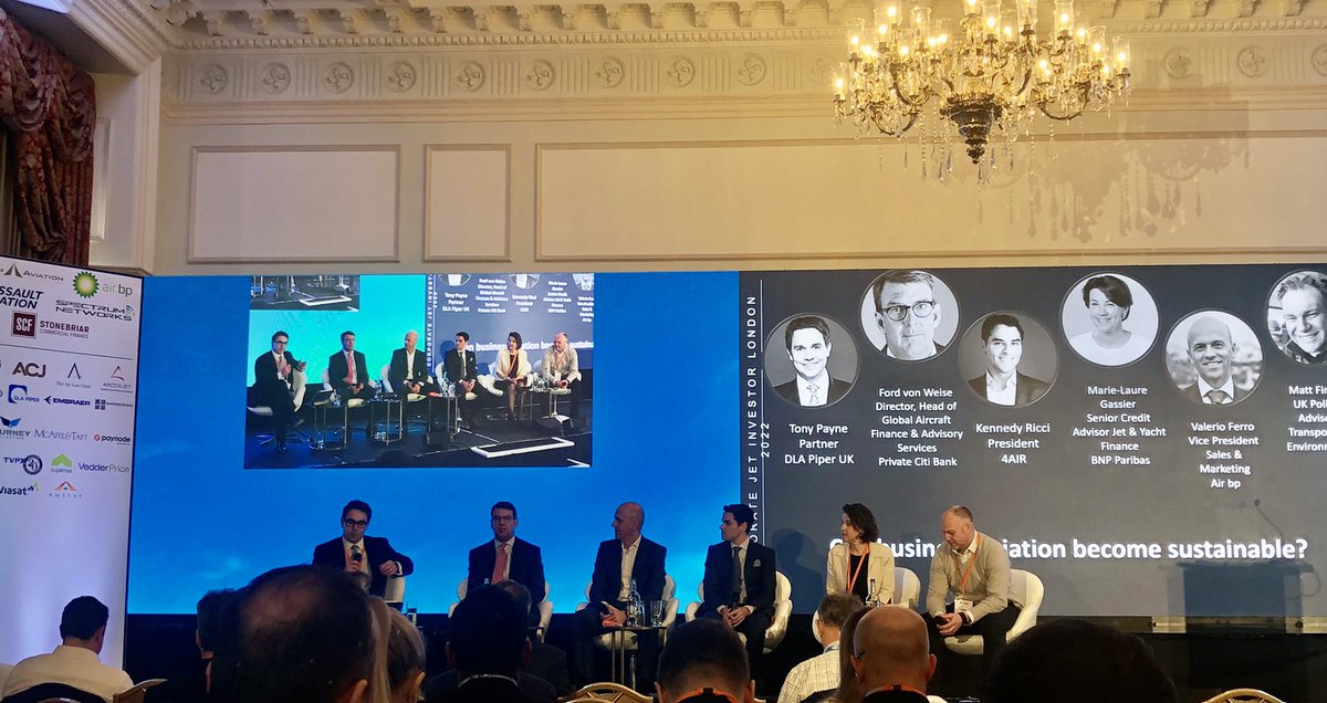 DLA Piper, Transport &amp; Environment, 4AIR, Citi Private Bank, Air bp and BNP Paribas <a href="/CorpJetInvestor/">CorporateJetInvestor</a> panel discusses how to make a real difference when it comes to business aviation sustainability #sustainableaviation #saf