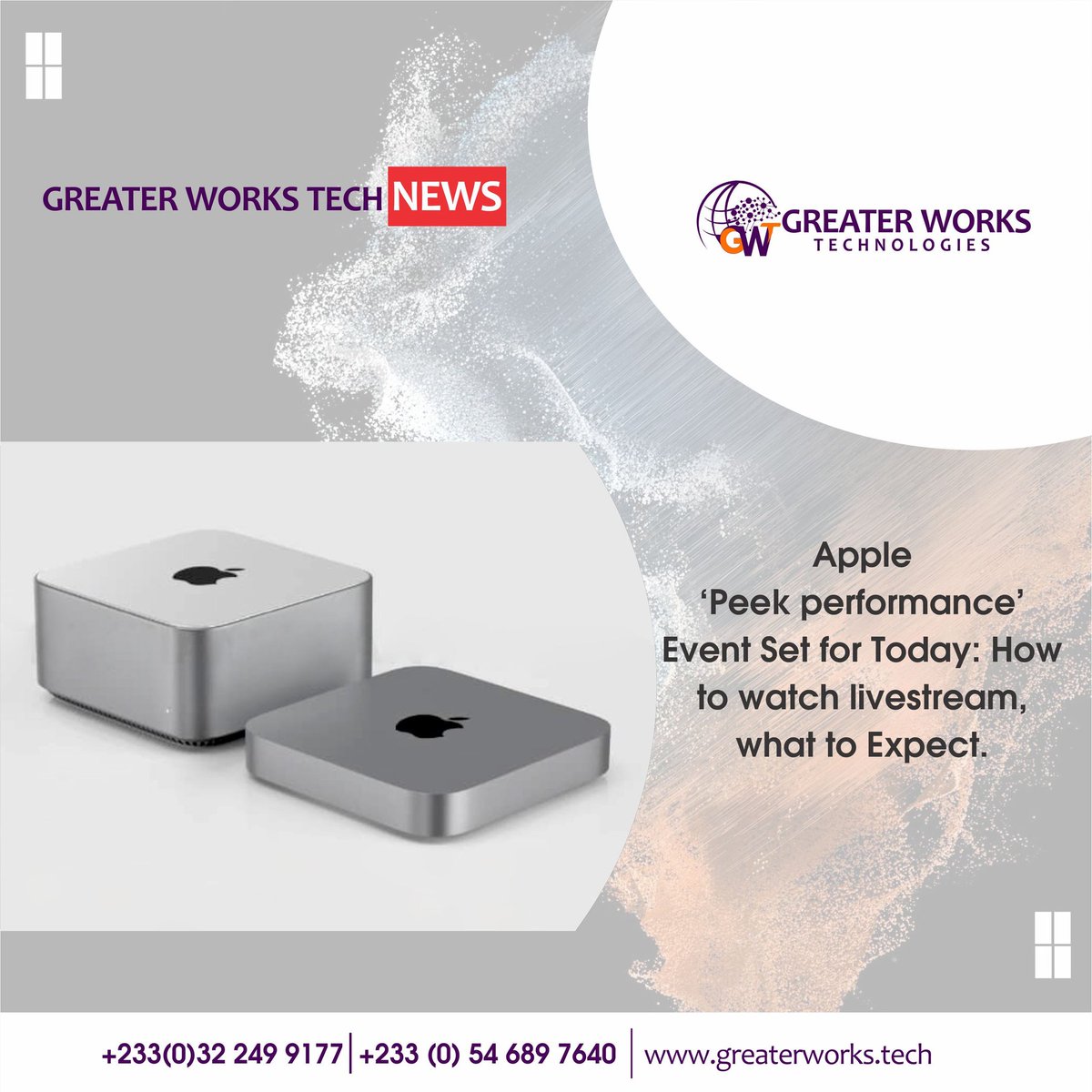 GreaterWorkTech's tweet image. HIGHLIGHTS
Apple &apos;Peek Performance&apos; event scheduled for 10am PT (11:30pm IST)

iPhone 13, iPhone 13 mini, iPad Air to get new colourways

Apple will reportedly launch a new display with 7K resolution. 

#greaterworkstech #technews #newtrends #technology #explore #iphone #website