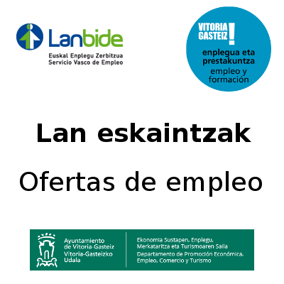 VG_empleoformac's tweet photo. [03/07] @lanbideejgv-ren web ataleko #laneskaintzak (2)

[07/03] Ofertas #empleo de Lanbide en #VitoriaGasteiz (2):

22002465. INGENIERO/A O PUBLICA - INDUSTRIAL

22002455. DUE #DISCAP

22002422. ADMINISTRATIVO/A

🔎 https://t.co/Ao24cHlO5f

@EnpleguGuneak @COIIAlava @ColEnfAlava https://t.co/qKIZvOR2oz