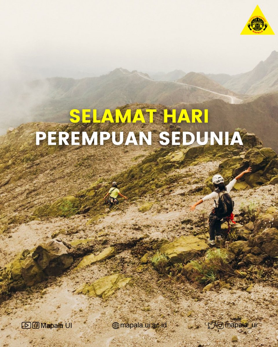 mapala_ui's tweet photo. Halo, Sobat Alam!
Tahun ini, International Women's Day mengusung kampanye bertema #BreakTheBias. Semoga ke depannya lebih banyak tersedia ruang aman yang egaliter bagi perempuan dalam kegiatan alam bebas.
Selamat Hari Perempuan Sedunia!
#IWD2022
#MapalaUI
#UniversitasIndonesia https://t.co/hwfWC1b5ma