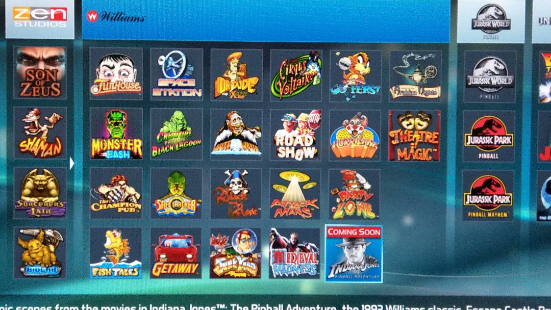 kinwired's tweet photo. PINBALLFX3 XBOX系の台はほぼ購入し遊んでる。日本語が無いのが残念だが仕方ない。最新版のインディージョーンズ台が楽しみや( ・`д・´) #xbox #xboxone #xbox360 #zenstudio #zenstudios #pinball #pinballfx #pinballfx2 #pinballfx3 https://t.co/OE5I5F3oY3