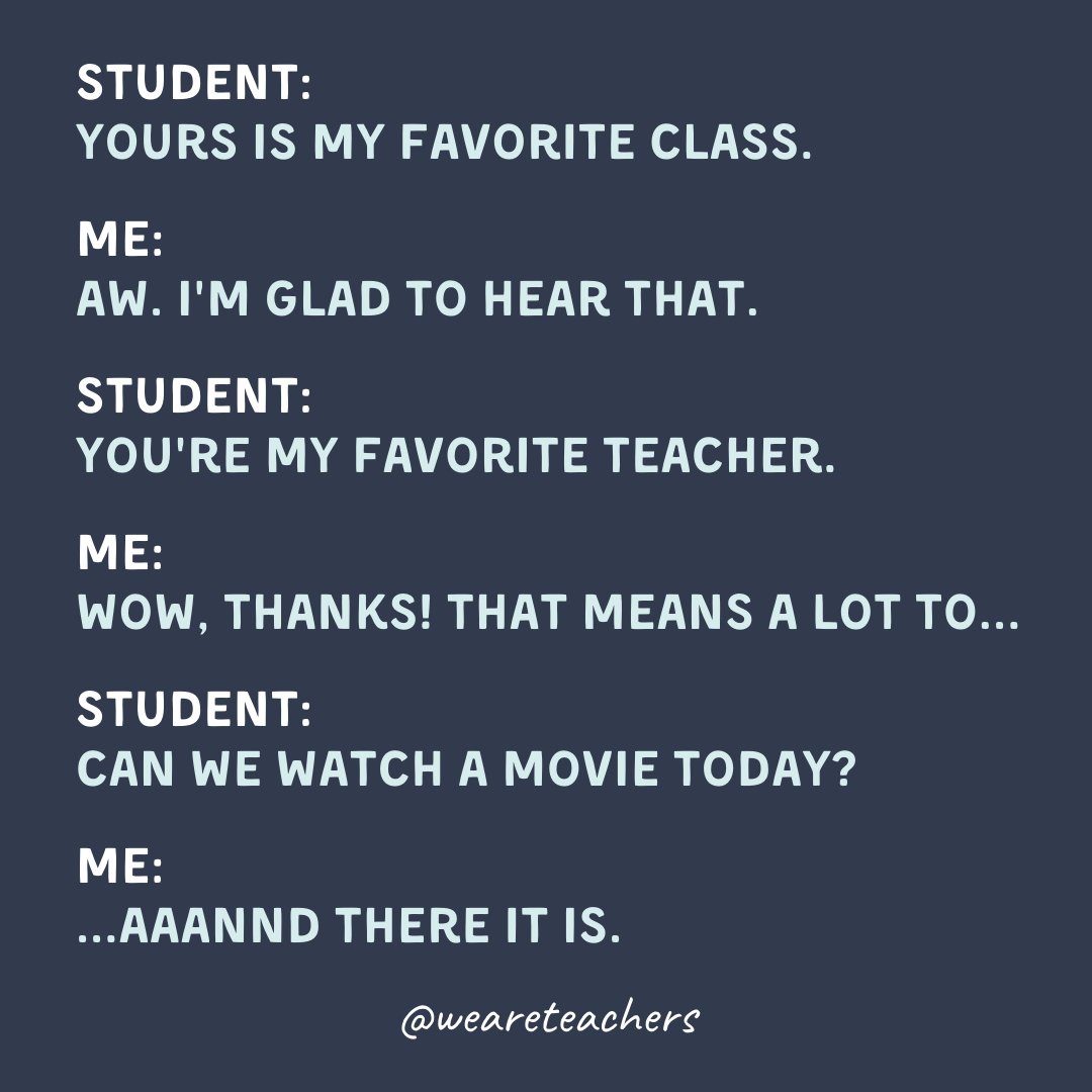 WeAreTeachers's tweet photo. There's always a catch. https://t.co/d5N5y7049A
