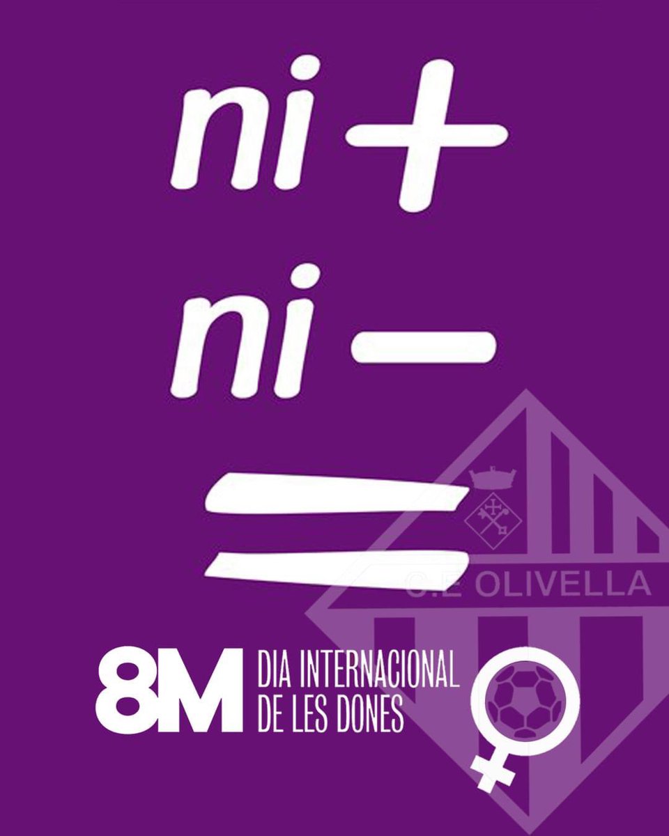 💜 Ens afegim amb la resta d'olivellenques i olivellencs al #DiaInternacionalDeLaDona  💜 Ni més, ni menys 💪

👋 #8M2022  #DiaDeLaDona