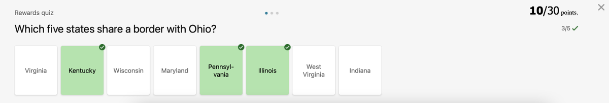 gopeaceful's tweet photo. Stoned interns at Microsoft are ruining geography....MICHIGAN, not Illinois. #bing #bingquiz #bingrewards #microsoft #geography #michigan #Ohio https://t.co/95LRdVHycI