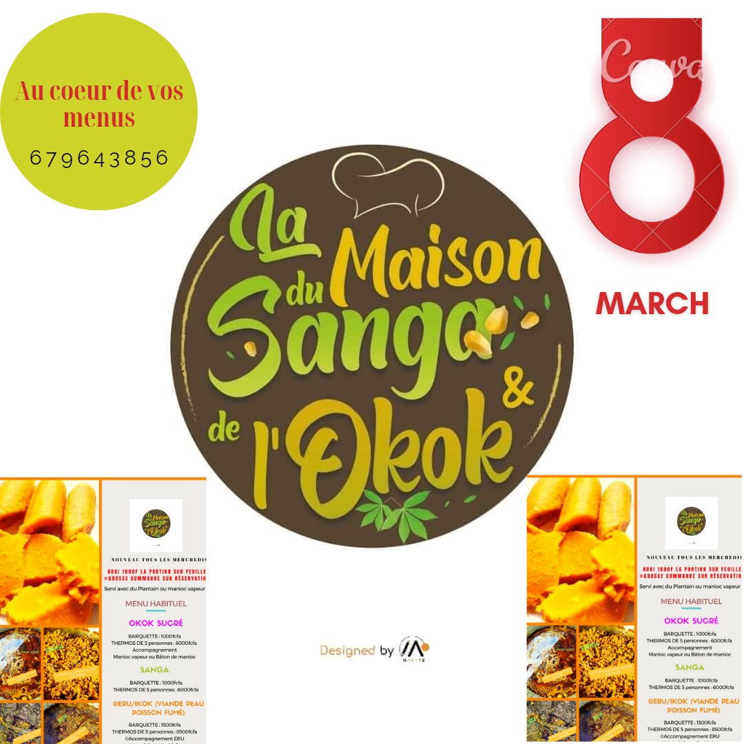 la_ikok's tweet photo. ✨8 Mars 2022, pour un meilleur apport en repas traditionnels dans vos menus (Maison, réunion, anniversaire, cocktail, mariage, naissances,...) dans la ville de Douala à partir de 1000f*
Tél :679643846
#JIF2022
#Food237 https://t.co/X27aTFhtMc